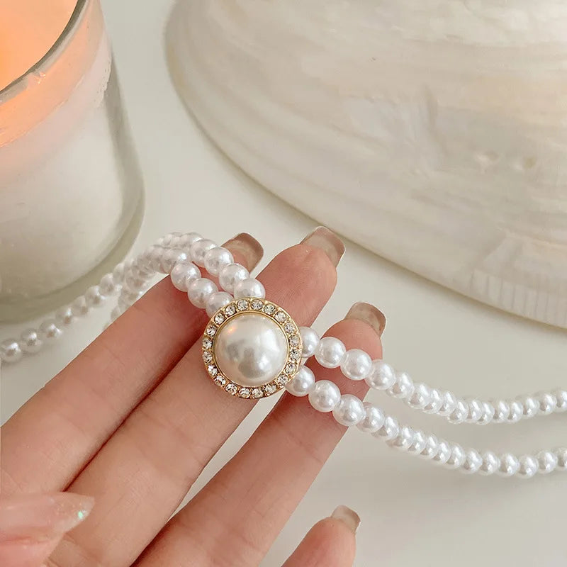 Colar Pearl Choker Élégance