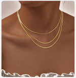 Gargantilha Espinha De Peixe Cor Dourada