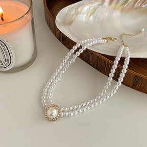 Colar Pearl Choker Élégance