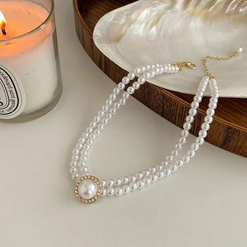 Colar Pearl Choker Élégance