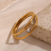 Anel Essenza Clip 18K