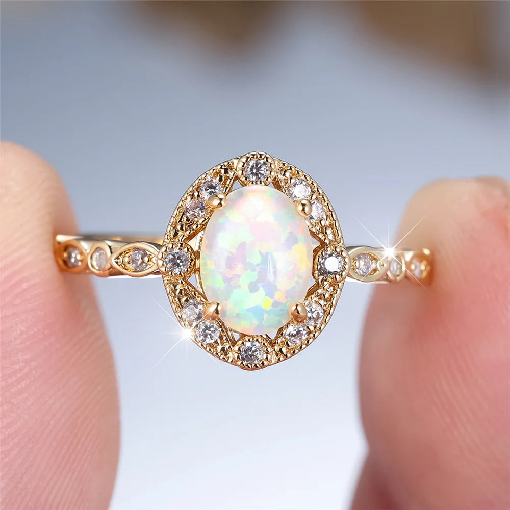 Anel Aurora Opaline