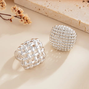 Kit de Anel Vintage Luxury Ajustável - 2Pcs