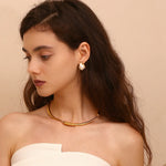 Brincos Perolas New Desing 18K Gold