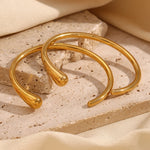 E.B.belle Pulseira assimétrica minimamente com abertura de pulseira de aço inoxidável joias hipoalergênicas para