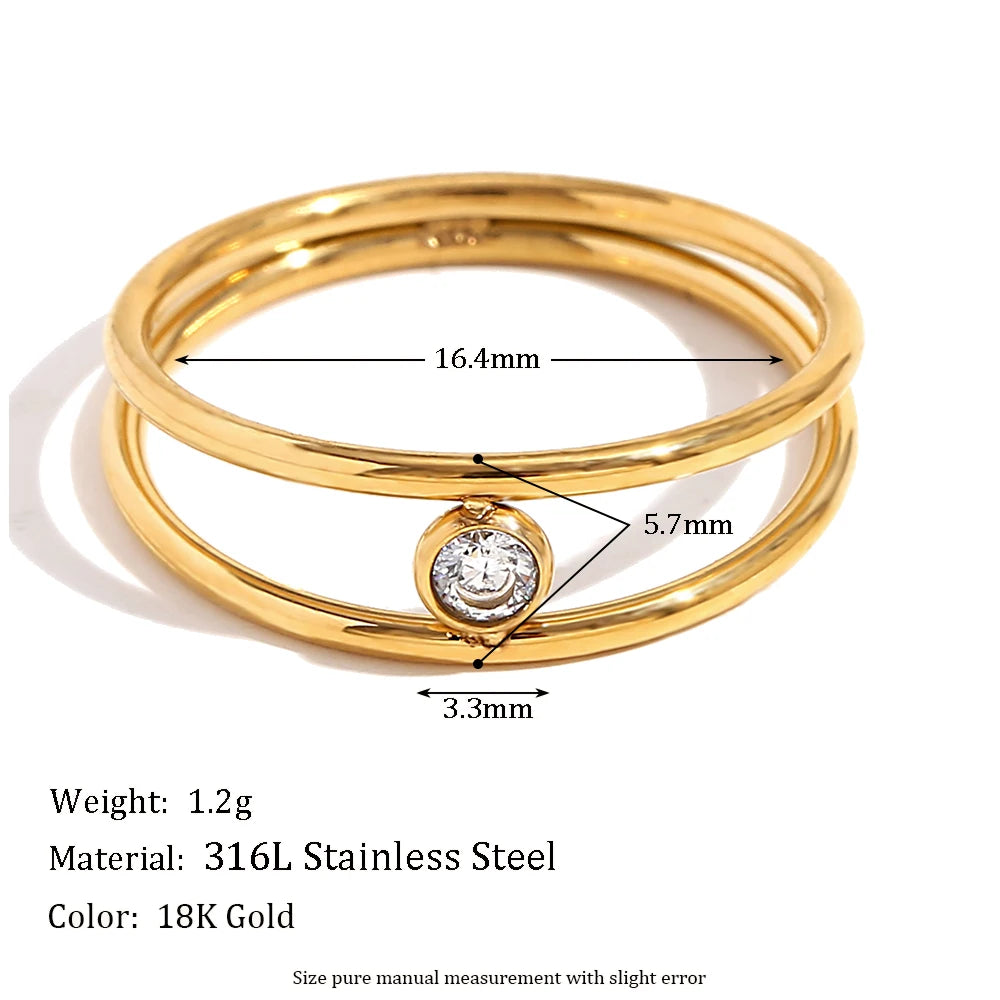 Anel Essenza Clip 18K