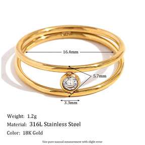 Anel Essenza Clip 18K