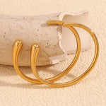 E.B.belle Pulseira assimétrica minimamente com abertura de pulseira de aço inoxidável joias hipoalergênicas para