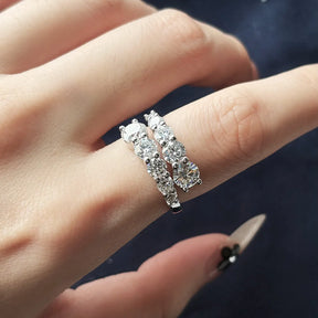 Anel Ajustavél Élégance Moissanite