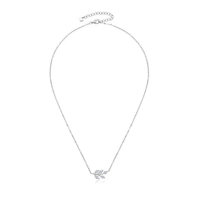 Colar Folha Moissanite Marquise