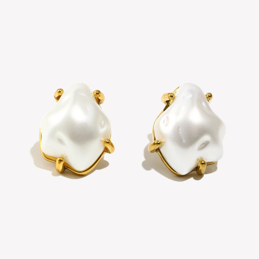 Brincos Perolas New Desing 18K Gold