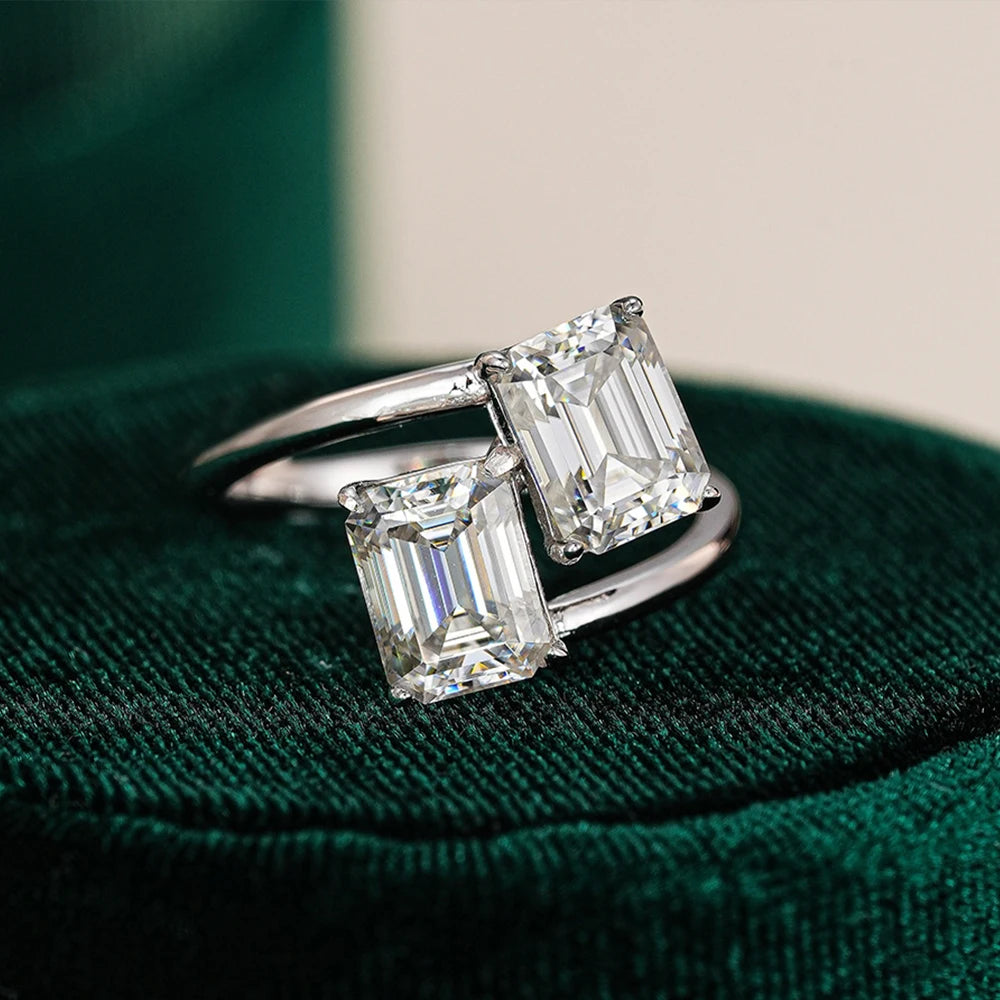 Anel Duo Lumière Moissanite