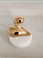 Anel Feminino Gota Dourado ou Prata Anéis Acessórios Femininos