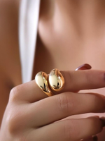 Anel Feminino Gota Dourado ou Prata Anéis Acessórios Femininos