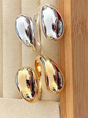 Anel Feminino Gota Dourado ou Prata Anéis Acessórios Femininos