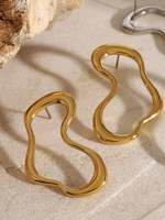 Brinco Orgânico Elegante Bijuterias Femininas Brincos Femenino Acessórios Femininos Moda Bijuterias