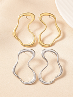 Brinco Orgânico Elegante Bijuterias Femininas Brincos Femenino Acessórios Femininos Moda Bijuterias