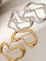 Brinco Orgânico Elegante Bijuterias Femininas Brincos Femenino Acessórios Femininos Moda Bijuterias