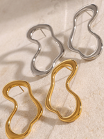 Brinco Orgânico Elegante Bijuterias Femininas Brincos Femenino Acessórios Femininos Moda Bijuterias