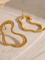 Brinco Orgânico Elegante Bijuterias Femininas Brincos Femenino Acessórios Femininos Moda Bijuterias