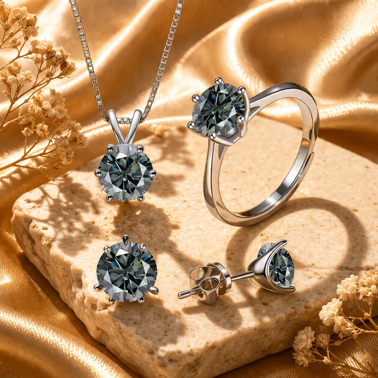 Conjunto Étoile Moissanite