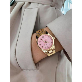 Relógio Feminino Dourado Quartz