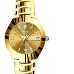 Relógio De Quartzo Feminino Chique : Calendário Duplo , Luxo Leve E Moderno , À Prova D'água , Brilho Noturno , Pulseira